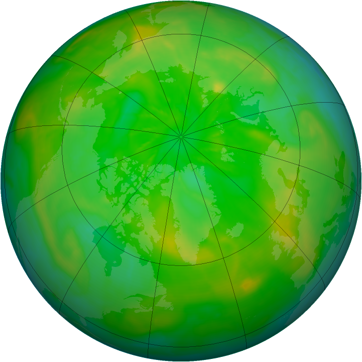 Arctic ozone map for 29 June 2014